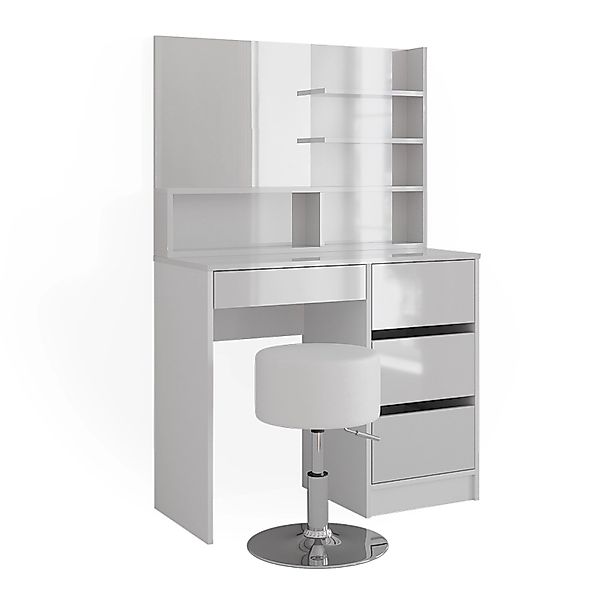 Vicco Schminktisch Sherry Weiß 40 cm mit Hocker günstig online kaufen