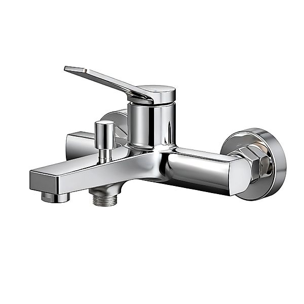 Emke Badewannenarmatur Chrom mit Auslauf Mischbatterie Badewanne Brausebatt günstig online kaufen