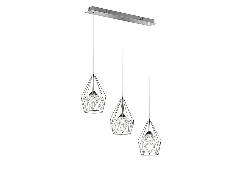 WOFI LED Pendelleuchte, Dimmer, LED fest integriert, Warmweiß, mehrflammig günstig online kaufen