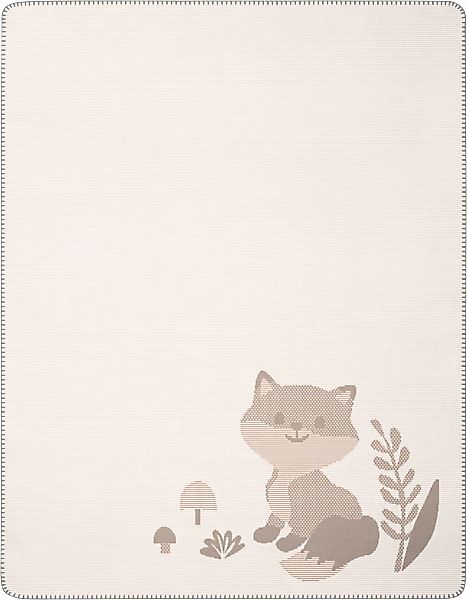 Biederlack Babydecke "Babydecke Foxy" 75 x 100, mit Zierstich günstig online kaufen