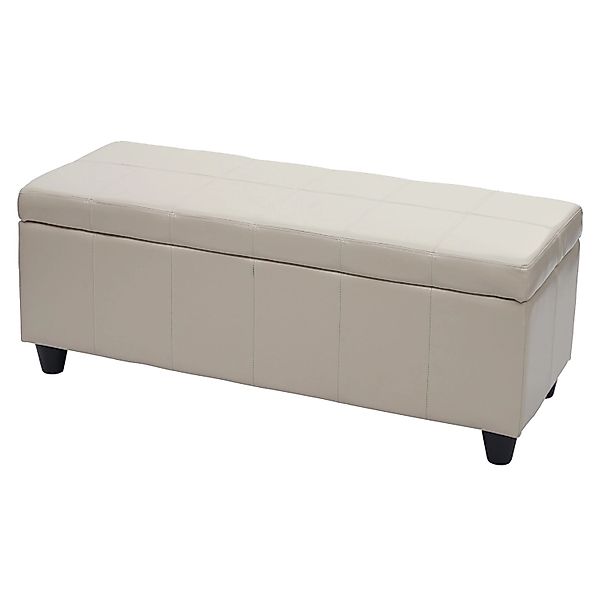MCW Aufbewahrungs-Truhe Kriens Kunstleder 45x114x45cm Creme günstig online kaufen
