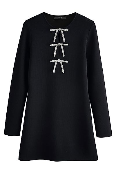 Next Minikleid Minikleid mit juwelenbesetzter Schleife günstig online kaufen