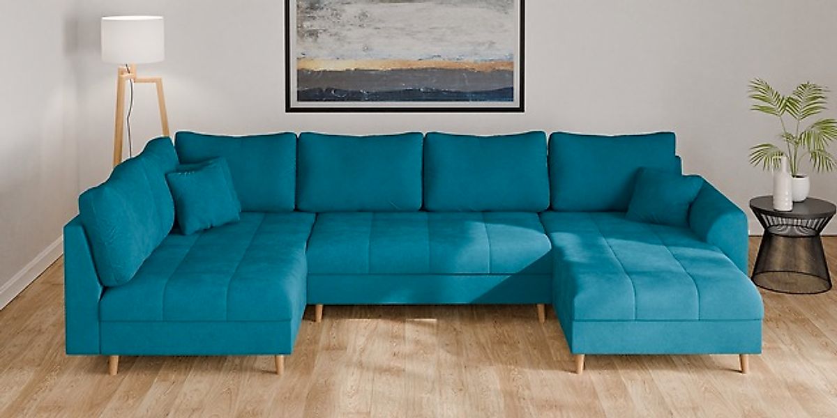 Home affaire Wohnlandschaft »CHARRE U-Form mit Ottomane, Maße B/T/H: 310/16 günstig online kaufen