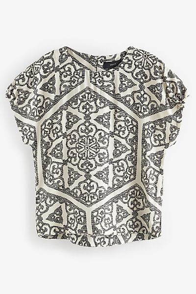 Next T-Shirt Gerafftes, kastiges T-Shirt – günstig online kaufen