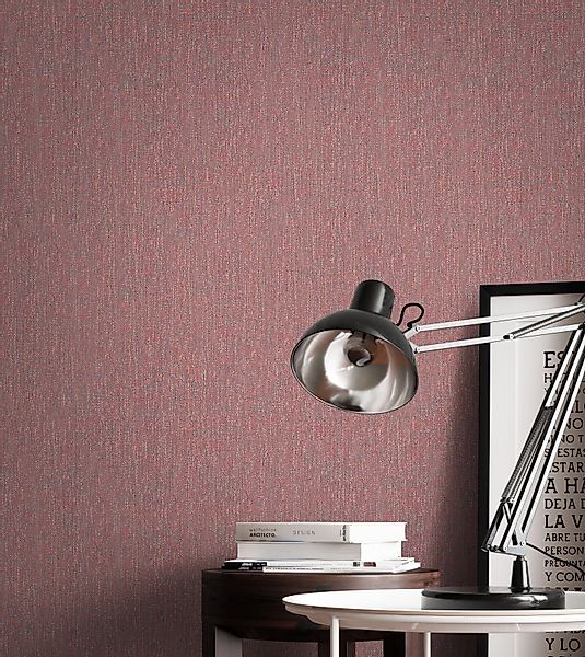 Newroom Vliestapete, Rot Tapete Uni Struktur günstig online kaufen