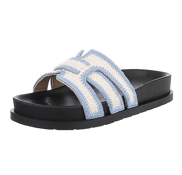 Ital-Design Moderne Damen Sandalen mit Schwarz-Weiß-Design für den Sommer P günstig online kaufen