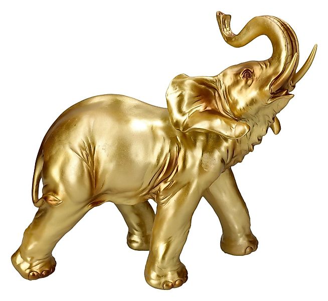 Figuren Shop GmbH Tierfigur Elefanten Figur - Goldener Bulle - Tierfigur De günstig online kaufen