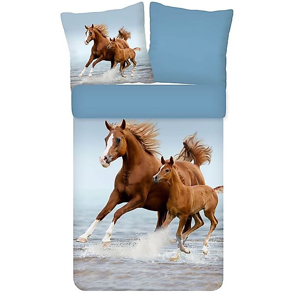ESPiCO Kinderbettwäsche Wildpferde Trendy Bedding, Renforcé, günstig online kaufen