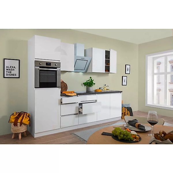 Respekta Küchenblock Premium weiß Hochglanz B/H/T: ca. 270x220,5x60 cm günstig online kaufen