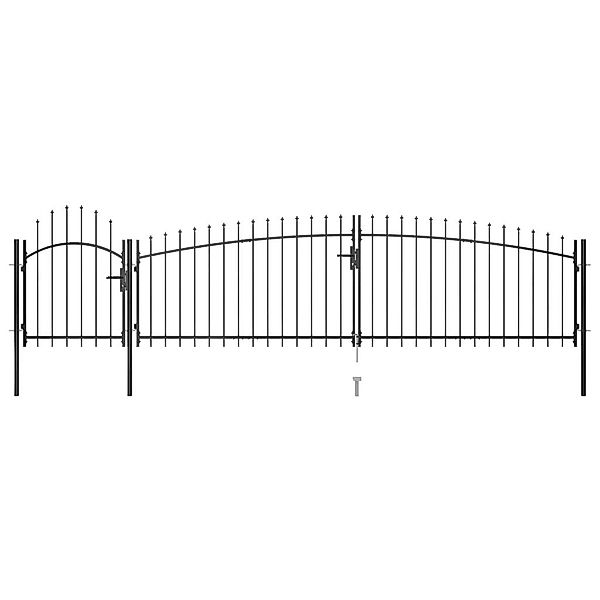 vidaXL Gartentor Gartentor mit Speerspitzen 5x1,5 günstig online kaufen
