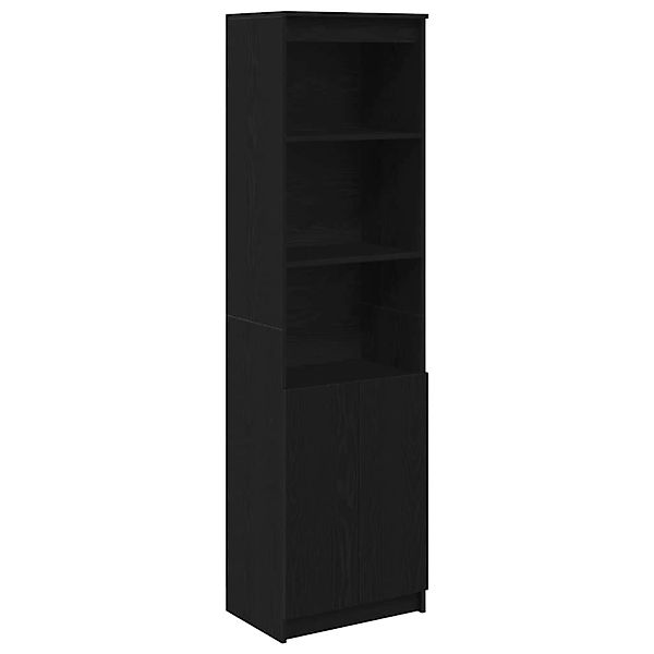 vidaXL Highboard Schwarz Eichen-Optik 50x35x180 cm Holzwerkstoff 3328463 günstig online kaufen