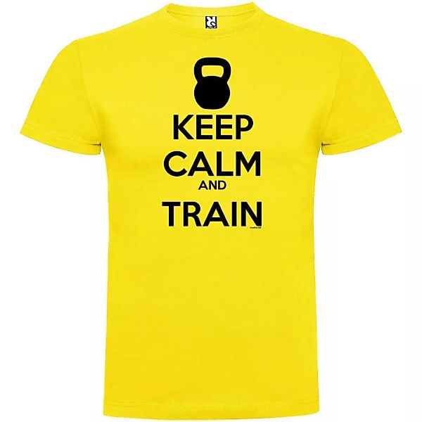 Kruskis Keep Calm And Train Kurzärmeliges T-shirt L Yellow günstig online kaufen