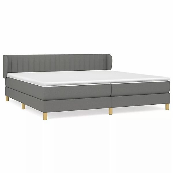 Vidaxl Boxspringbett Mit Matratze Dunkelgrau 200x200 Cm Stoff günstig online kaufen