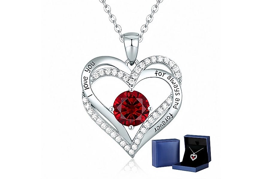 YMQHBS Herzkette 925 Sterling Silber Herz-Halskette für Frauen günstig online kaufen