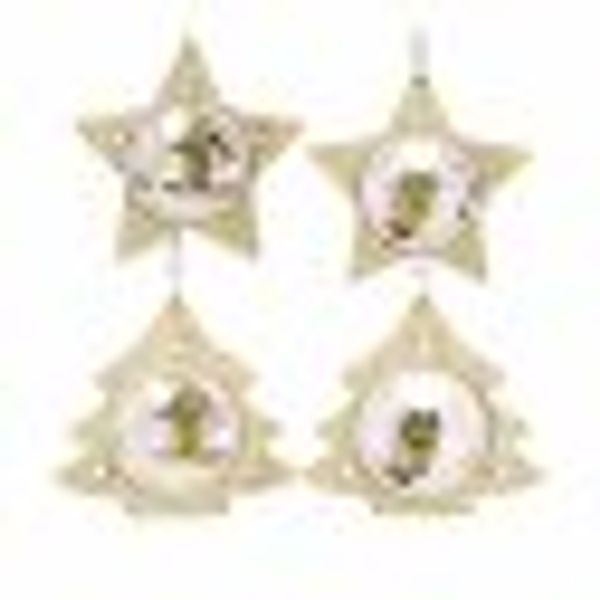 Baumschmuck Stern/Baum, 4er Set Holz günstig online kaufen