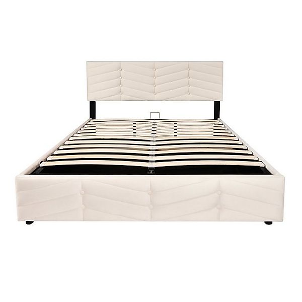 Gotagee Polsterbett Doppelbett 140x190cm verstellbares Erwachsenenbett Juge günstig online kaufen