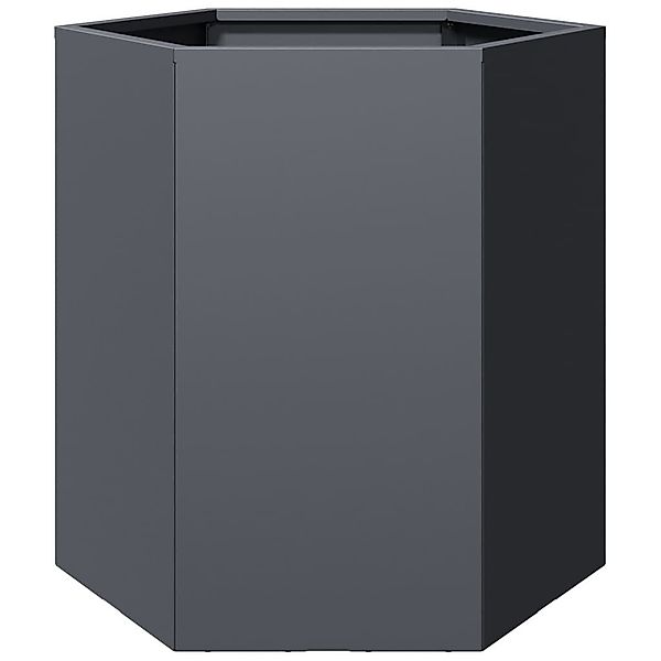 vidaXL Blumentopf Pflanzkübel Anthrazit Sechseckig 46x40x45 günstig online kaufen