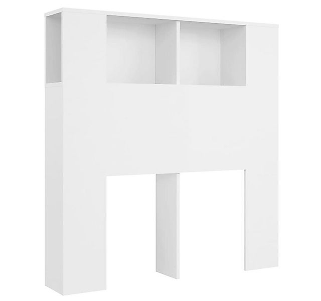 vidaXL Kopfteil, Bett Kopfteil mit Ablagen Weiß 100x18,5x104,5 cm günstig online kaufen