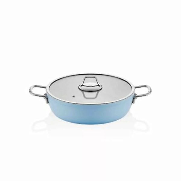 THE MIA La Mia Cucina 28 cm kurzer Topf - mit Deckel blau günstig online kaufen