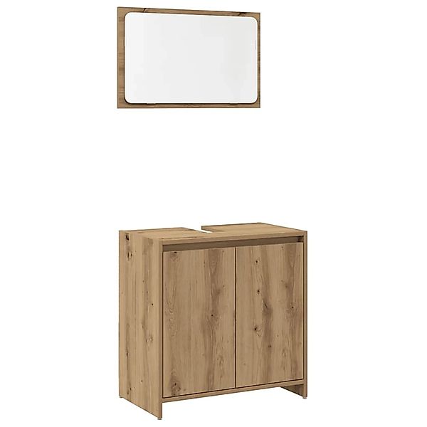 vidaXL 2-Tlg Badmöbel-Set Artisan-Eiche Holzwerkstoff 856068 günstig online kaufen