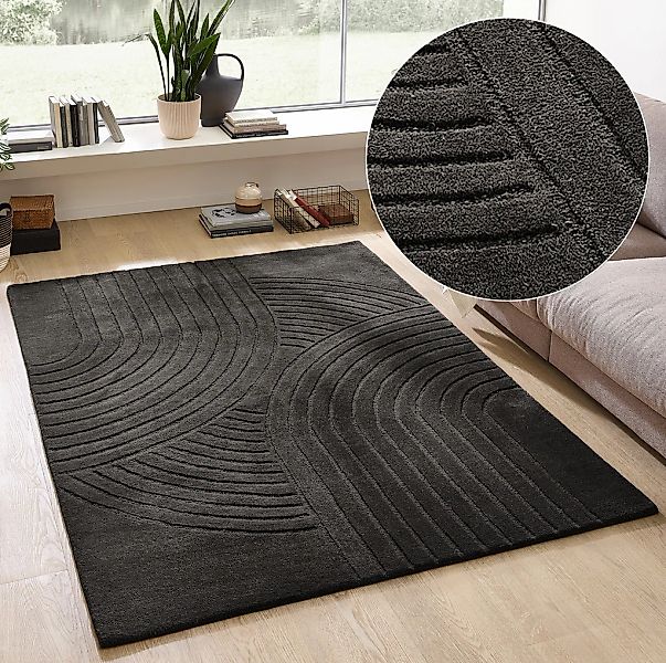 OTTO home Wollteppich "Gabbo Design, Handgefertigt, Teppich, reine Wolle," günstig online kaufen