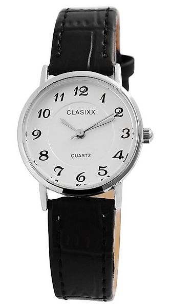 Clasixx Quarzuhr CX0026 klassischLederimitationsarmband, D: 27 mm, Damenuhr günstig online kaufen
