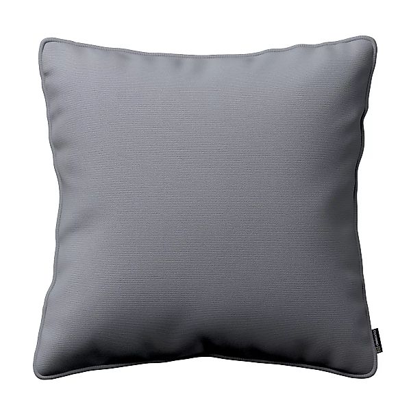 Kissenhülle Gabi mit Paspel, grau, 60 x 60 cm, Cotton Panama (702-46) günstig online kaufen