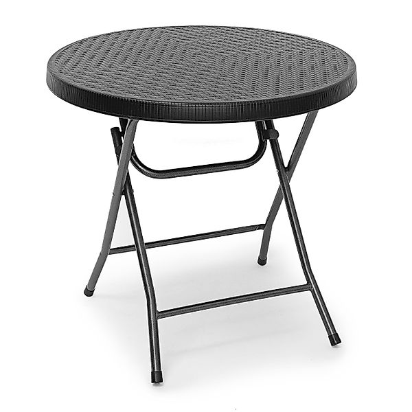 relaxdays Klapptisch Gartentisch klappbar BASTIAN, Schwarz, günstig online kaufen