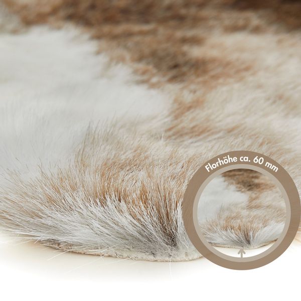 Andiamo Fellteppich "Rentierfell" fellförmig 60 mm Höhe Rentier-Kunstfell, günstig online kaufen