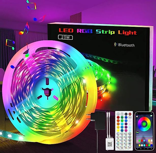 Nettlife LED Stripe Selbstklebend RGB Streifen 10/20/30m APP Steuerung Lich günstig online kaufen
