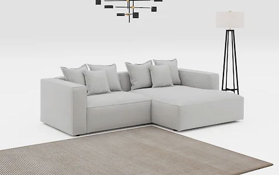INOSIGN Ecksofa »Cowboy L-Form«, mit 6 Kissen, kubisches Sofa günstig online kaufen