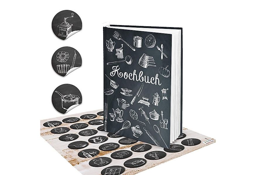 Logbuch-Verlag Dekofigur Rezeptbuch DIN A5 „Meine Rezepte“ – 136 Seiten, Ta günstig online kaufen