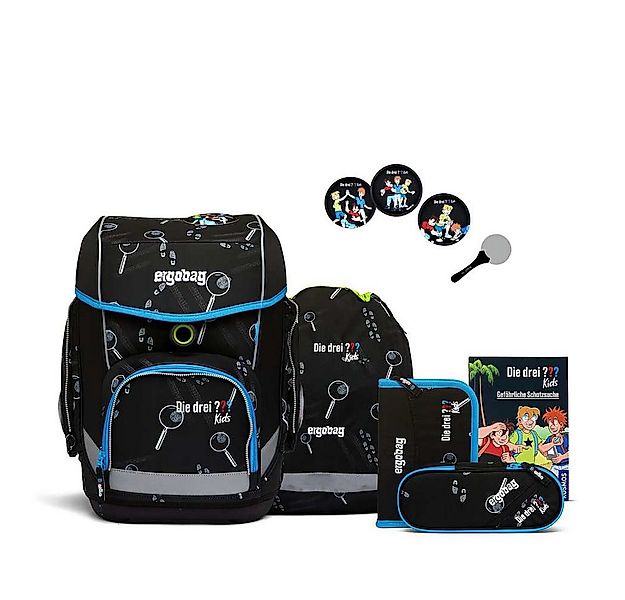 ergobag Schulrucksack Ergobag Schulranzen Set 6 tlg. Cubo Bärdektiv schwarz günstig online kaufen