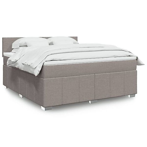 vidaXL Boxspringbett, Boxspringbett mit Matratze Taupe 180x200 cm Stoff günstig online kaufen