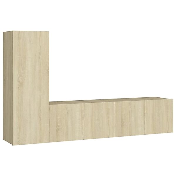 vidaXL 3-Tlg TV-Schrank-Set Sonoma-Eiche Holzwerkstoff 3078988 günstig online kaufen