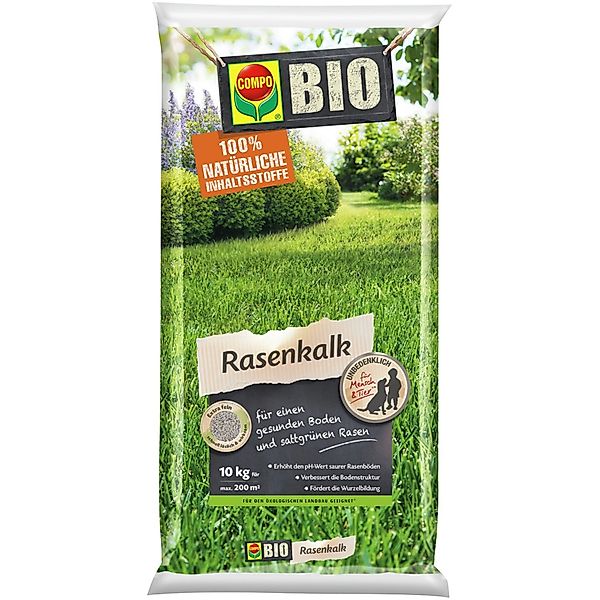 Compo BIO Rasenkalk 10 kg für de natürlich pH-Wert günstig online kaufen