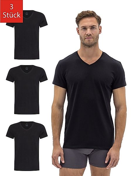 Barrio 13 T-Shirt Herren Tshirt aus Stretch Baumwolle mit V-Ausschnitt (Pac günstig online kaufen