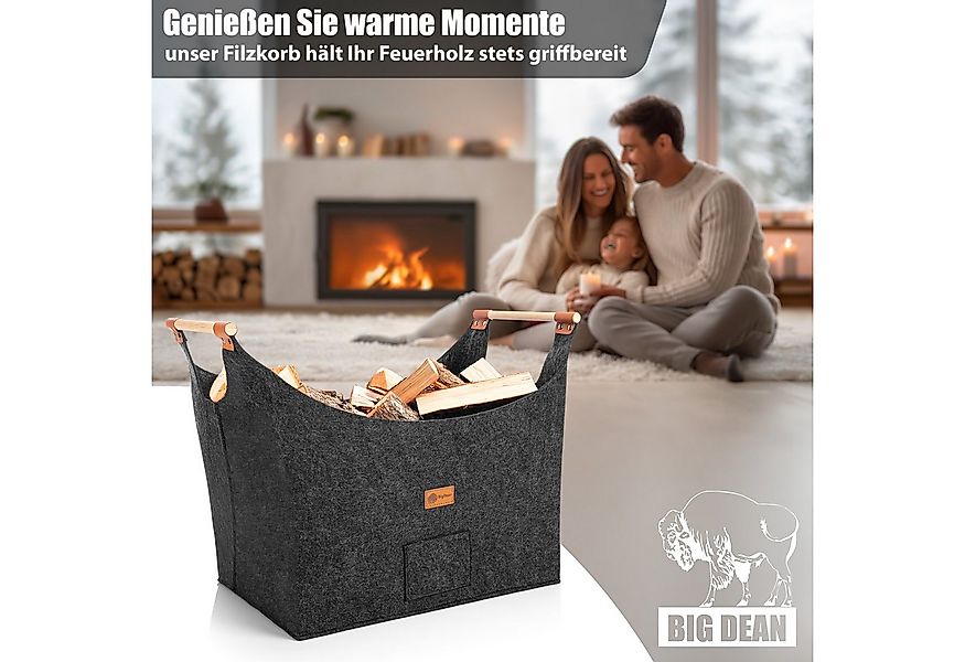 BigDean Kaminholzkorb Brennholzkorb für Kaminholz belastbar bis 15kg aus ro günstig online kaufen