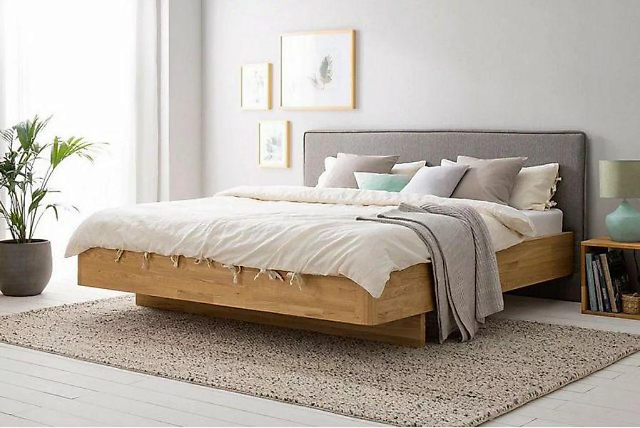 Main Möbel Massivholzbett Bett mit Polsterkopfteil 180x200cm 'Marisa' Wilde günstig online kaufen