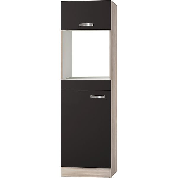 Optifit Küchen-Hochschrank f. Backofen u. Kühlschr. Faro220 60cm Anthrazit- günstig online kaufen