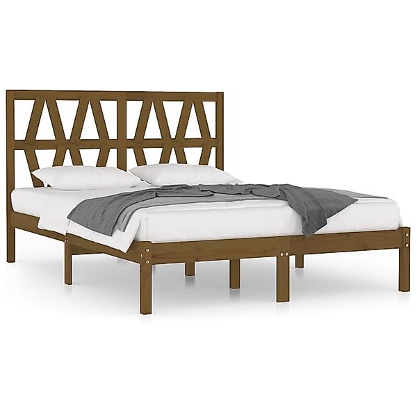 vidaXL Massivholzbett Honigbraun Kiefer 200x200 cm1118617 günstig online kaufen