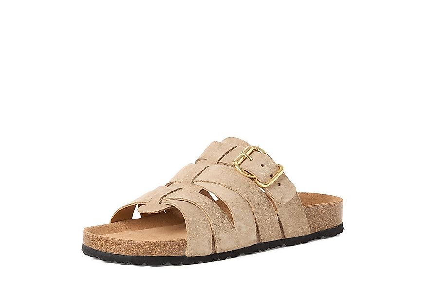 Tamaris Pantolette Schlupfschuh, Hausschuh, Sommerschuh mit Veloursleder-Fu günstig online kaufen