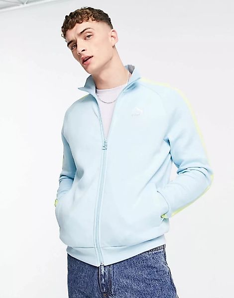 PUMA – Summer Luxe T7 – Jacke in Blau günstig online kaufen