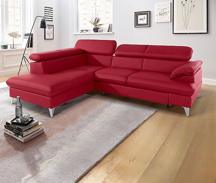 COTTA Ecksofa Caluso L-Form, mit Kopfteilverstellung, günstig online kaufen