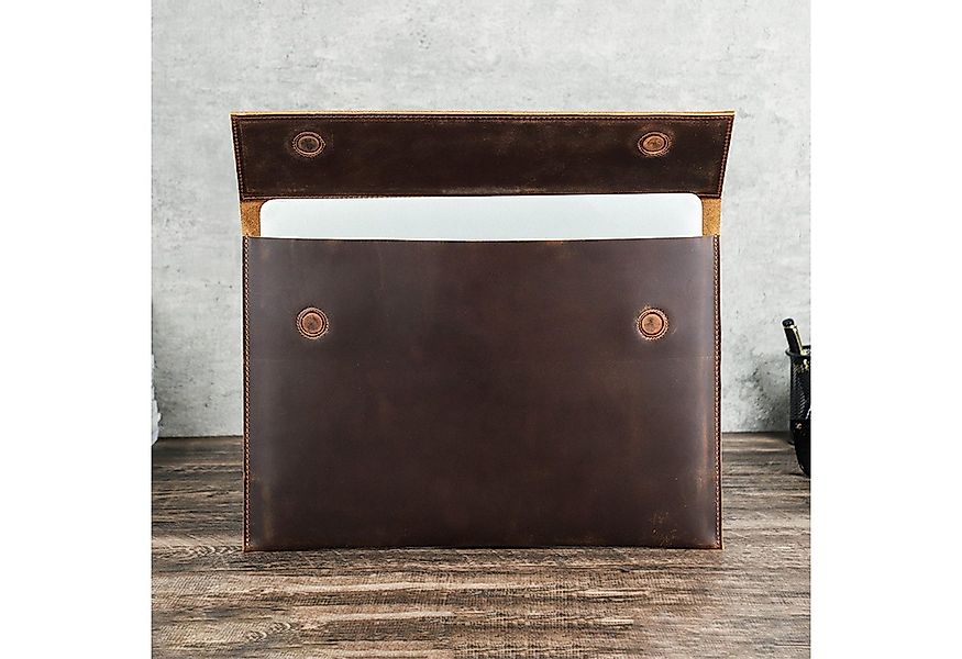 YUBRO-STUDIO Laptoptasche Für MacBook Air 15 Zoll Echtes Leder Hülle Laptop günstig online kaufen