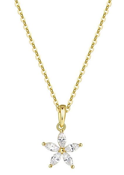 Hey Happiness Kette mit Anhänger Gänseblümchen, mit Zirkonia, Zarte Vergold günstig online kaufen
