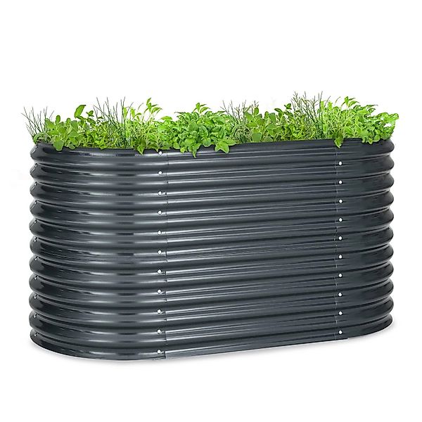 Blumfeldt High Grow Hochbeet 160x80x80 cm Stahl-Wellblech Einfacher Aufbau günstig online kaufen