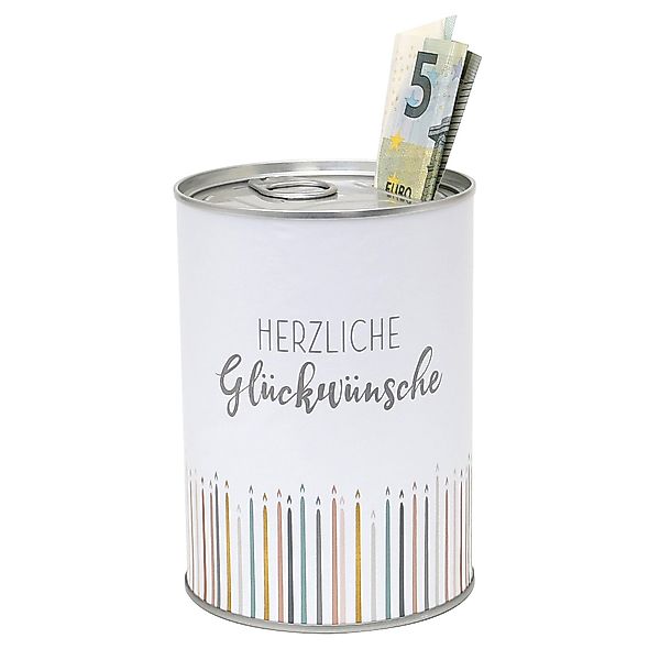 Dekohelden24 Spardose Metall-Spardosen - in Konservendose-Design günstig online kaufen