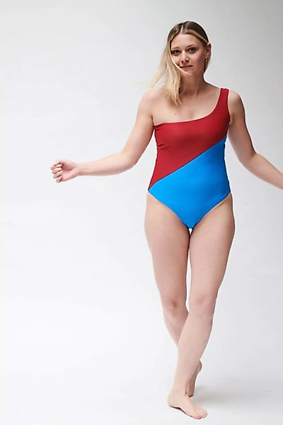 Badeanzug - Asymmetrischer Schnitt & Minimalistische Silhouette Swimsuit No günstig online kaufen