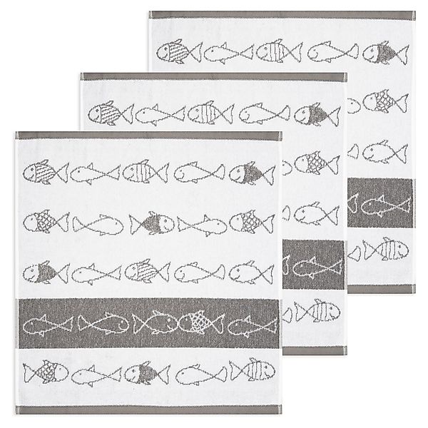 Kracht Geschirrtuch Kiss Fish, (Set, 3-tlg., günstig online kaufen